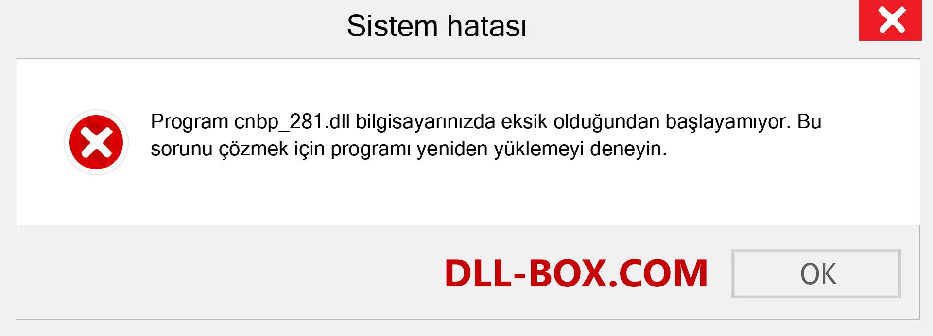 cnbp_281.dll dosyası eksik mi? Windows 7, 8, 10 için İndirin - Windows'ta cnbp_281 dll Eksik Hatasını Düzeltin, fotoğraflar, resimler